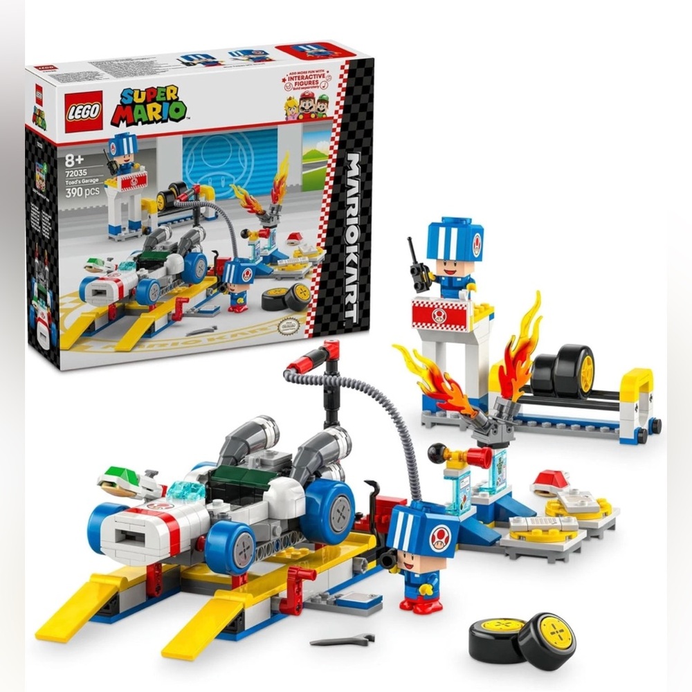 LEGO SUPER MARIO MARIO KART Toad's Garage Block Building Toy 72035